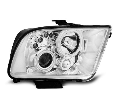 Faros Delanteros Angel Eyes Ford Mustang 04-09 Cromados
