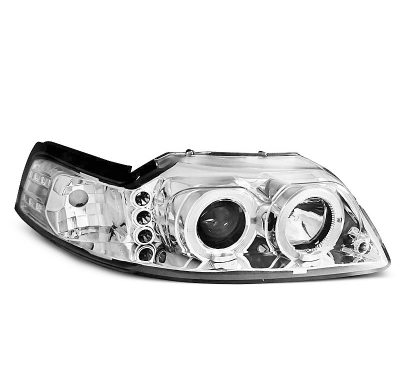 Faros Delanteros Angel Eyes Ford Mustang 98-04 Cromados