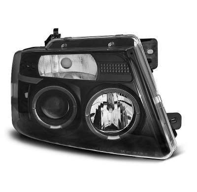Faros Delanteros Angel Eyes Ford F150 Mk 11 04-08 Fondo Negro