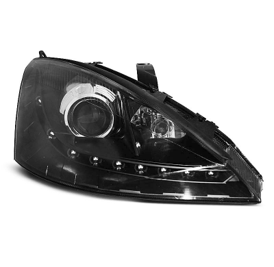 Faros Delanteros Luz Diurna Ford Focus 10.98-10.01 Fondo Negro