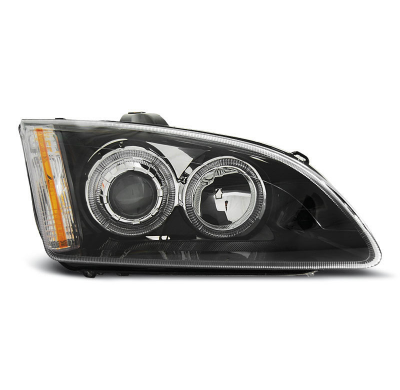 Faros Delanteros Angel Eyes Ford Focus Ii 09.04-01.08 Fondo Negro
