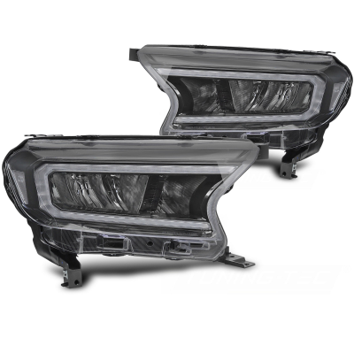 FAROS DELANTEROS LED NEGROS para FORD RANGER V 16-22