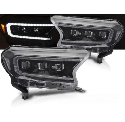 FAROS DELANTEROS LED NEGROS para FORD RANGER V 16-22