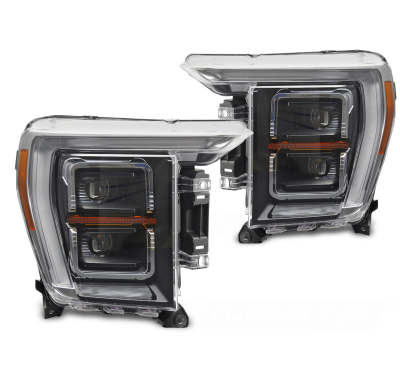 FAROS DELANTEROS LED NEGROS LUZ DIURNA aptos para FORD F150 MK14 20-23