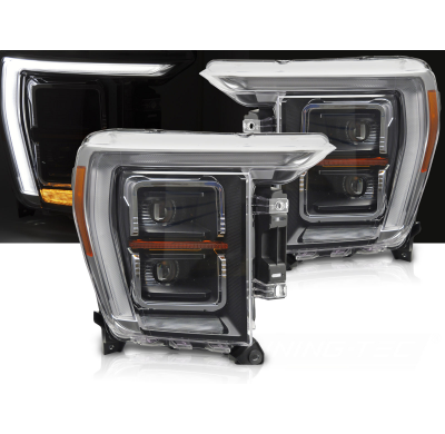 FAROS DELANTEROS LED NEGROS LUZ DIURNA aptos para FORD F150 MK14 20-23