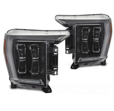 FAROS DELANTEROS LED NEGROS LUZ DIURNA aptos para FORD F150 MK14 20-23