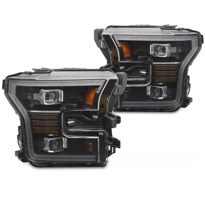 FAROS DELANTEROS LED NEGROS para FORD F150 MK13 14-17