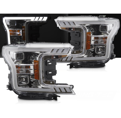 FAROS DELANTEROS TUBO CROMADOS aptos para FORD F150 MK13 17-20