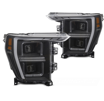 FAROS DELANTEROS LED TUBO LUZ NEGRO aptos para FORD F150 MK14 20-23