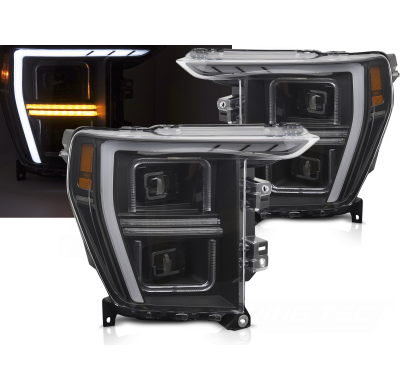 FAROS DELANTEROS LED TUBO LUZ NEGRO aptos para FORD F150 MK14 20-23