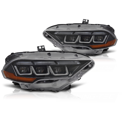 FAROS NEGROS PARA FORD MUSTANG 18-21
