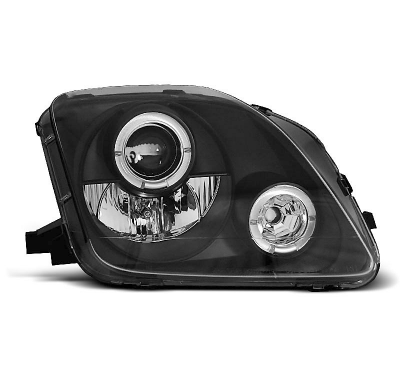 Faros Delanteros Angel Eyes Honda Prelude 02.97-01 Fondo Negro