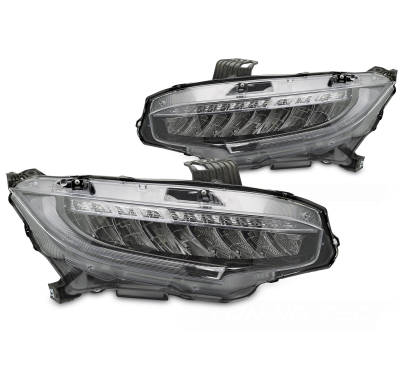 FAROS DELANTEROS LED COMPLETOS PARA HONDA CIVIC X 16-21