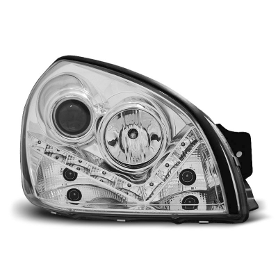 Faros Delanteros Luz Diurna Hyundai Tucson 07.04-10 Cromados