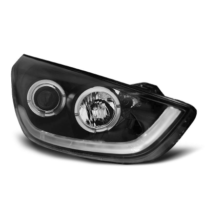 Faros Delanteros Luz Diurna Hyundai Tucson Ix35 10-13 Negro Tube Light