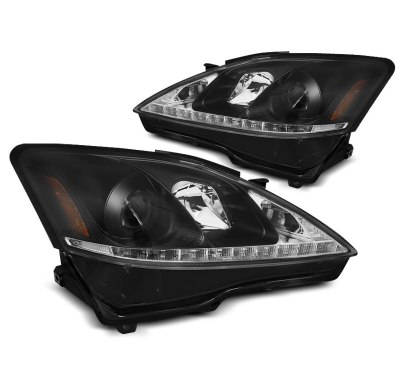 Faros Delanteros Luz Diurna Lexus Is 06-13 Drl Negro