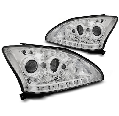 Faros Delanteros Luz Diurna Lexus Rx 330 / 350 03-08 Tube Light Cromado