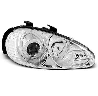 Faros Delanteros Angel Eyes Mazda Mx3 91-98 Cromados
