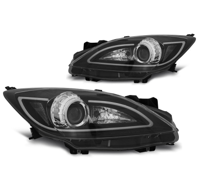 Faros Delanteros Luz Diurna Mazda 3 09-10.13 Tube Light Negro