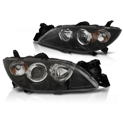 Faros Luz Diurna Mazda 3 03-09 Black Xenon