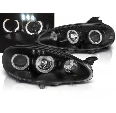 Faros Angel Eyes Negro Mazda Mx5 01-05