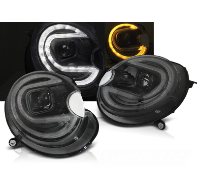 FAROS DELANTEROS FAROS DELANTEROS LUZ NEGRO LED para BMW MINI (COOPER) 06-14