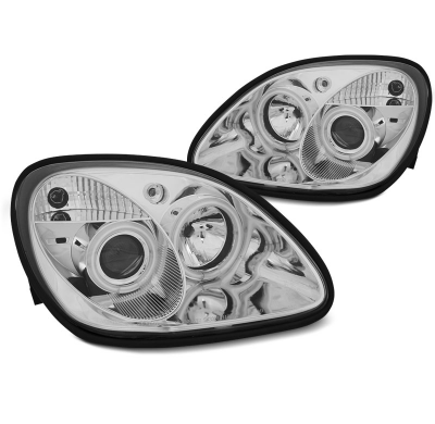 Faros Delanteros Angel Eyes Mercedes R170 Slk 04.96-04 Cromados