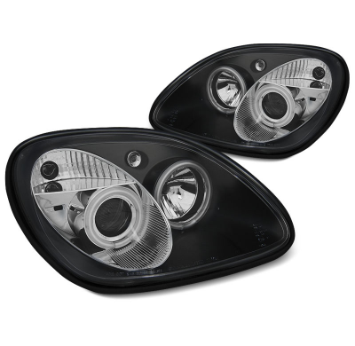Faros Delanteros Angel Eyes Mercedes R170 Slk 04.96-04 Fondo Negro