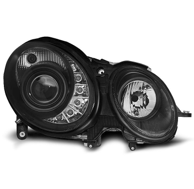 Faros Delanteros Luz Diurna Mercedes W211 E-Klasa 03.02-04.06 Fondo Negro