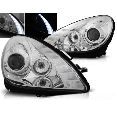 Faros Delanteros Luz Diurna Mercedes R171 Slk 04-11 Cromado