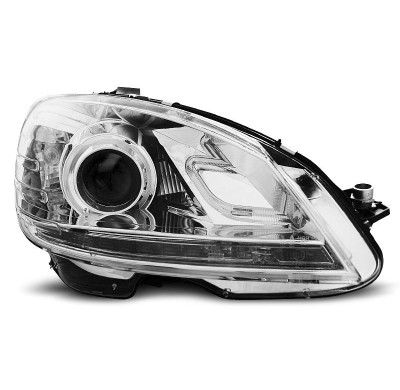 Faros Delanteros Luz Diurna Mercedes W204 07-10 Cromados