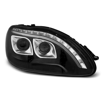 Faros Delanteros Luz Diurna Mercedes W220 S-Klasa 09.98-05.05 Fondo Negro