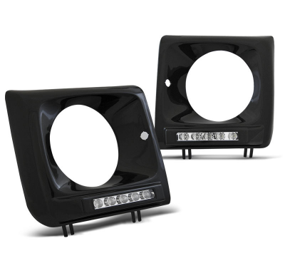 Faros Luz Diurna Mercedes W461,W463 01-12 Led Drl Negro