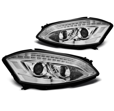 Faros Luz Diurna Mercedes W221 05-09 Daylight Xenon Cromado