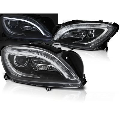 FAROS DELANTEROS FAROS NEGROS LED para MERCEDES M-CLASS W166 11-15