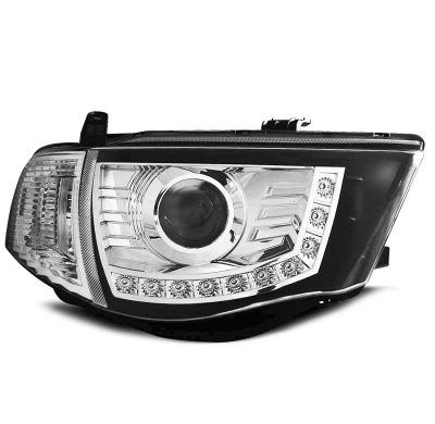 Faros Delanteros Luz Diurna Mitsubishi L200 06-10 Cromados