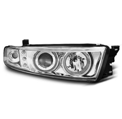 Faros Delanteros Angel Eyes Mitsubishi Galant 8 (Ea0) 96-06 Cromados Ccfl