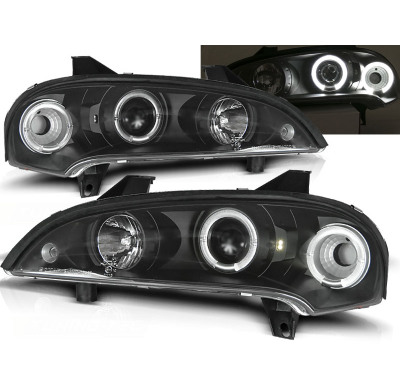 Faros Delanteros Angel Eyes Opel Tigra 09.94-12.00 Fondo Negro