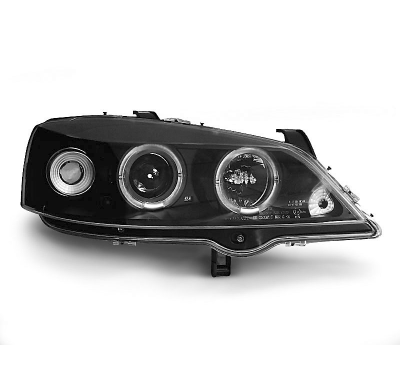 Faros Delanteros Angel Eyes Opel Astra G 09.97-02.04 Fondo Negro