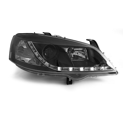 Faros Delanteros Luz Diurna Opel Astra G 09.97-02.04 Fondo Negro