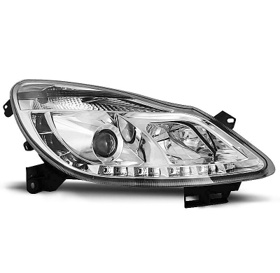 Faros Delanteros Luz Diurna Opel Corsa D 04.06- Cromados