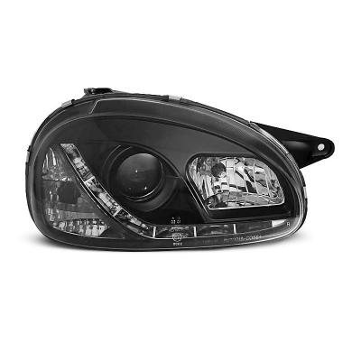 Faros Delanteros Luz Diurna Opel Corsa B 02.93-10.00 Fondo Negro