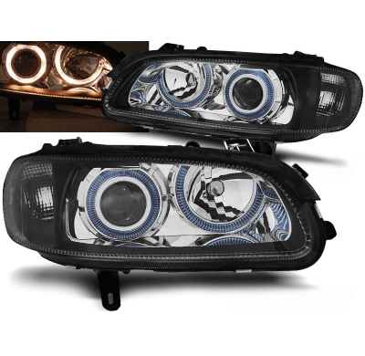 Faros Delanteros Angel Eyes Opel Omega B 04.94-08.99 Fondo Negro