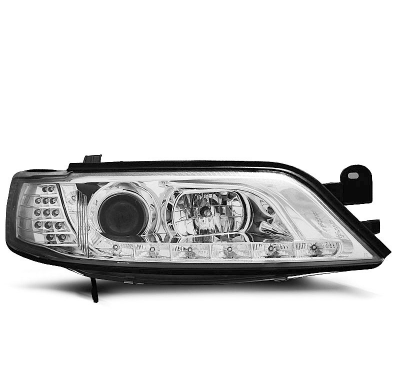 Opel Vectra B 11.96-12.98 Faros Delanteros Luz Diurna Cromados Intermitente Led
