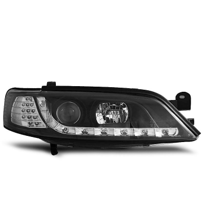 Opel Vectra B 11.96-12.98 Faros Delanteros Luz Diurna Fondo Negro Intermitente Led