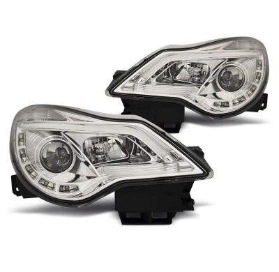 Faros Luz Diurna Opel Corsa D 11-14  Drl Cromado