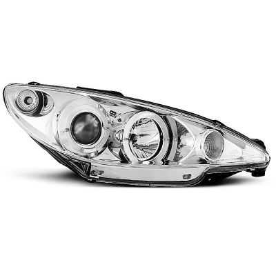 Faros Delanteros Angel Eyes Peugeot 206 02- Angel Eyes Cromados