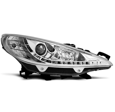 Peugeot 207 05.06-06.09 Faros Delanteros Luz Diurna Cromados