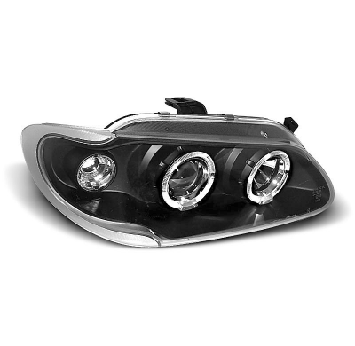 Faros Delanteros Angel Eyes Renault Megane / Scenic 96-99 Fondo Negro
