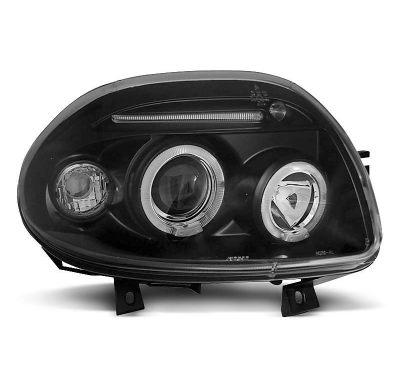 Faros Delanteros Angel Eyes Renault Clio Ii 09.98-05.01 Fondo Negro